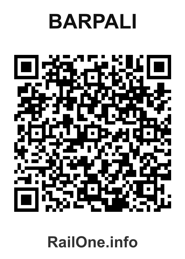 RailOne QR Code for Barpali station