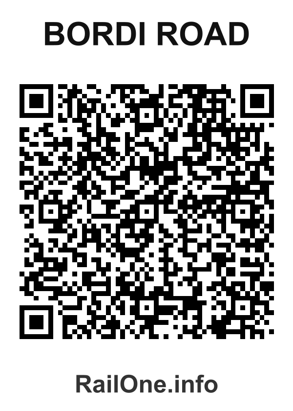 RailOne QR Code for Bordi Road station