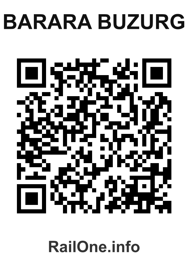 RailOne QR Code for Barara Buzurg station