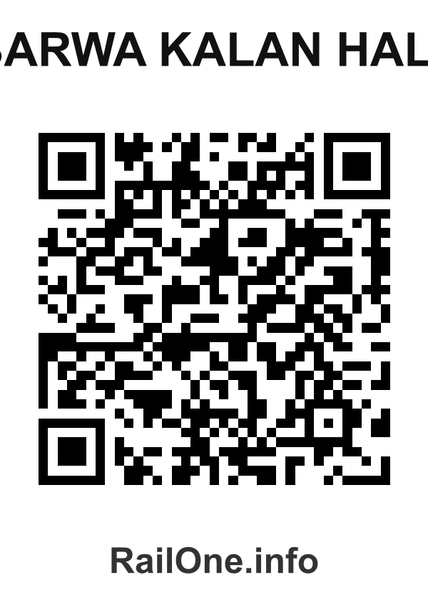 RailOne QR Code for Barwa Kalan Halt station