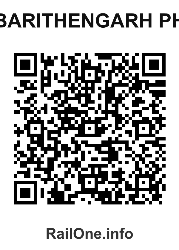 RailOne QR Code for Barithengarh Ph station