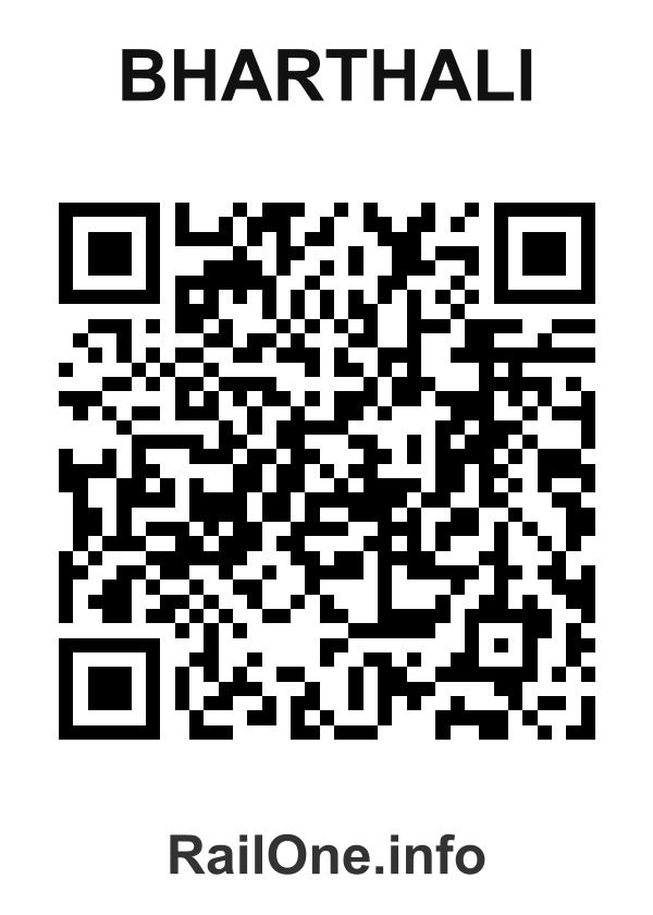 RailOne QR Code for Bharthali station