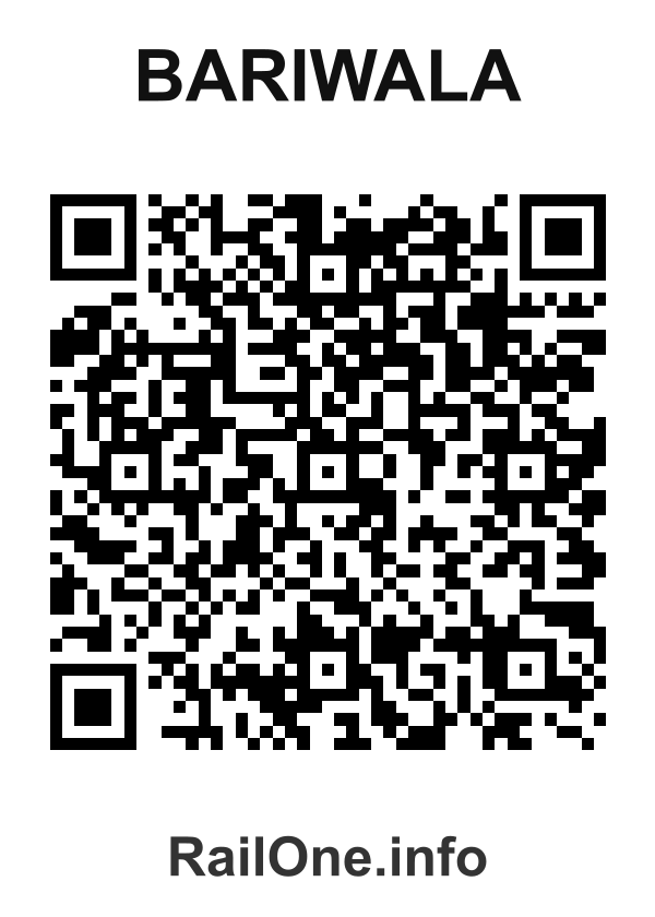 RailOne QR Code for Bariwala station
