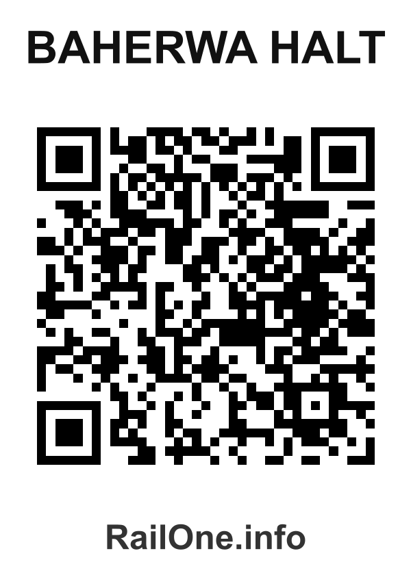 RailOne QR Code for Baherwa Halt station