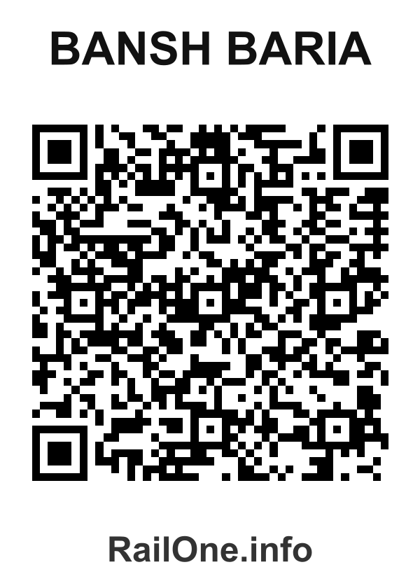 RailOne QR Code for Bansh Baria station
