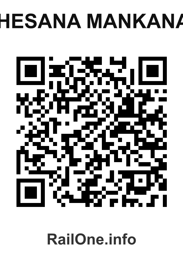 RailOne QR Code for Bhesana Mankanaj station