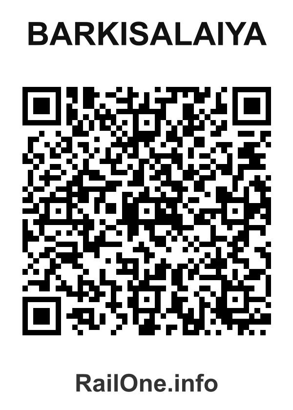 RailOne QR Code for Barkisalaiya station