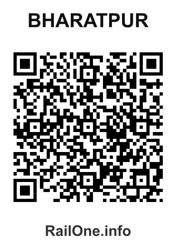 RailOne QR Code for Bharatpur station