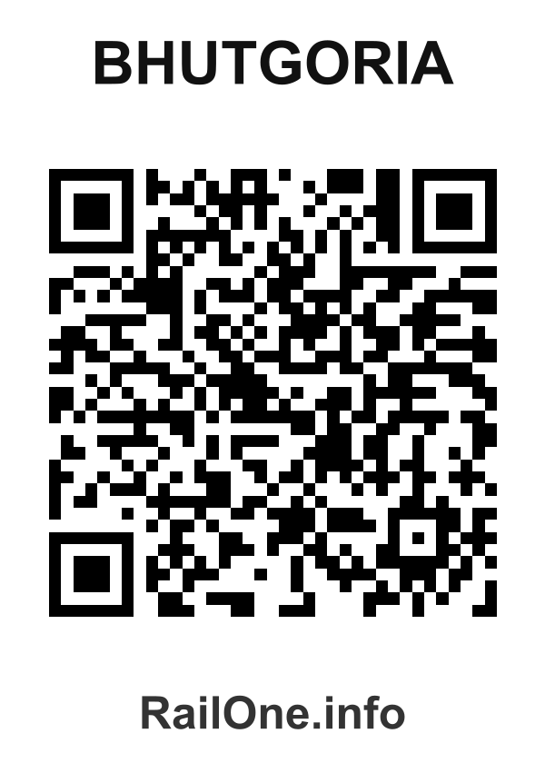 RailOne QR Code for Bhutgoria station