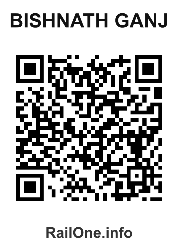 RailOne QR Code for Bishnath Ganj station