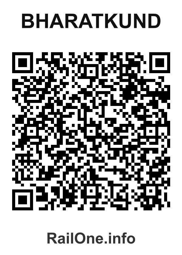 RailOne QR Code for Bharatkund station