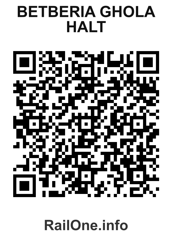 RailOne QR Code for Betberia Ghola Halt station
