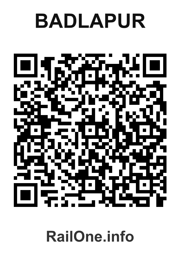 RailOne QR Code for Badlapur station