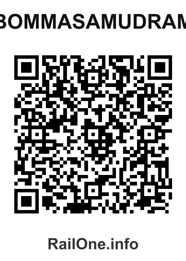 RailOne QR Code for Bommasamudram station