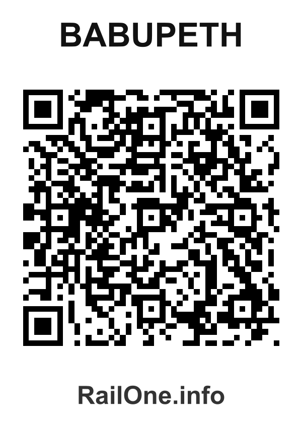 RailOne QR Code for Babupeth station