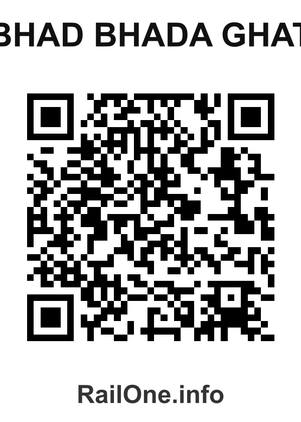 RailOne QR Code for Bhad Bhada Ghat station