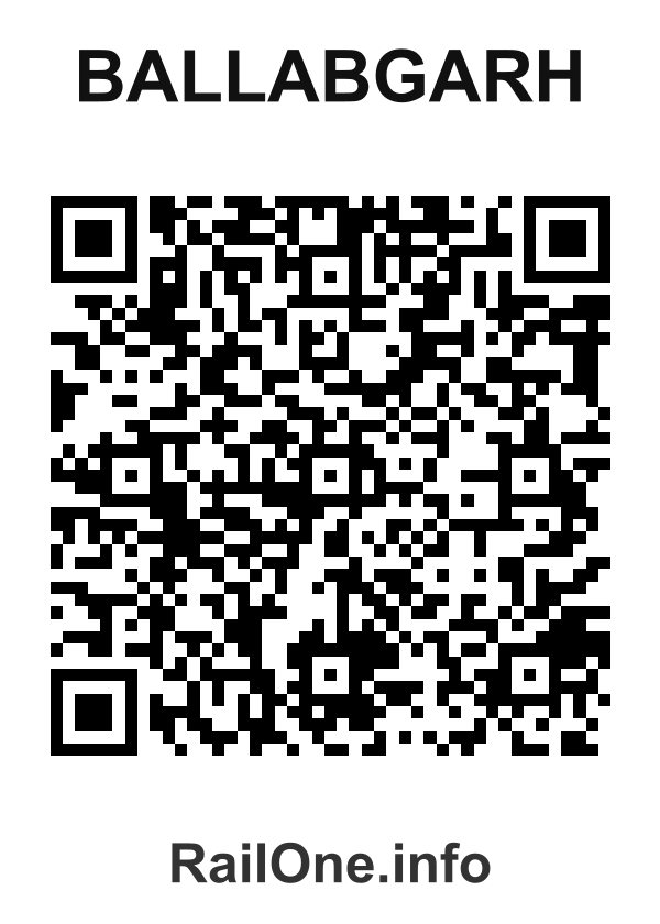 RailOne QR Code for Ballabgarh station
