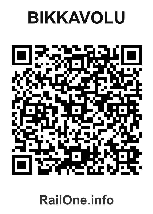 RailOne QR Code for Bikkavolu station
