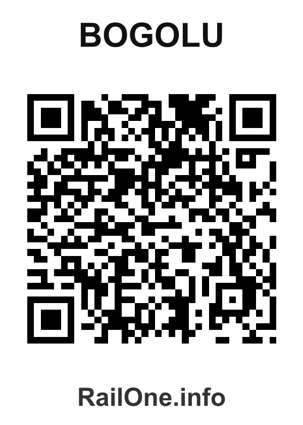 RailOne QR Code for Bogolu station