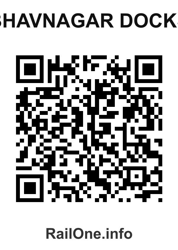 RailOne QR Code for Bhavnagar Docks station