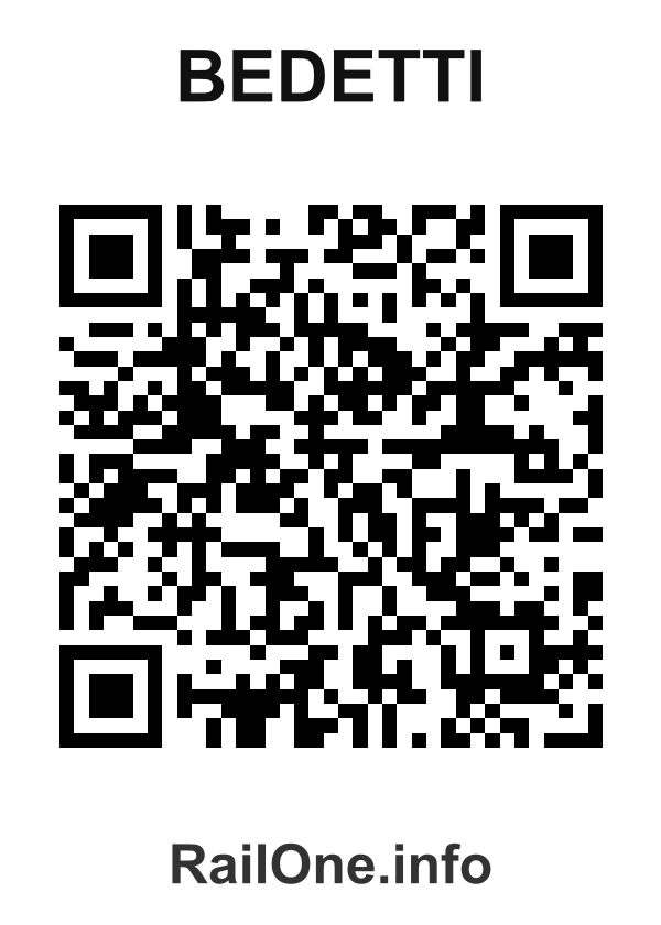 RailOne QR Code for Bedetti station