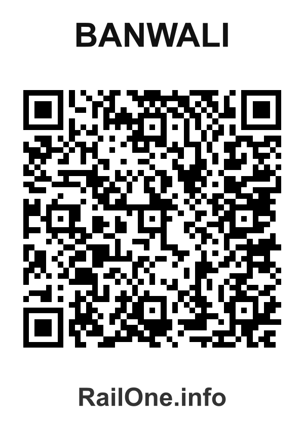 RailOne QR Code for Banwali station