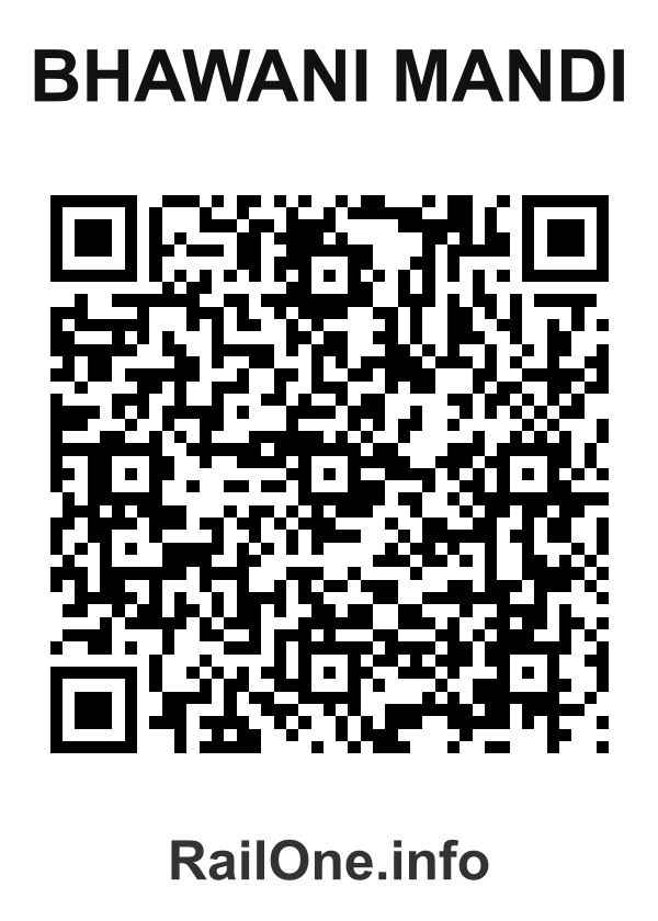 RailOne QR Code for Bhawani Mandi station
