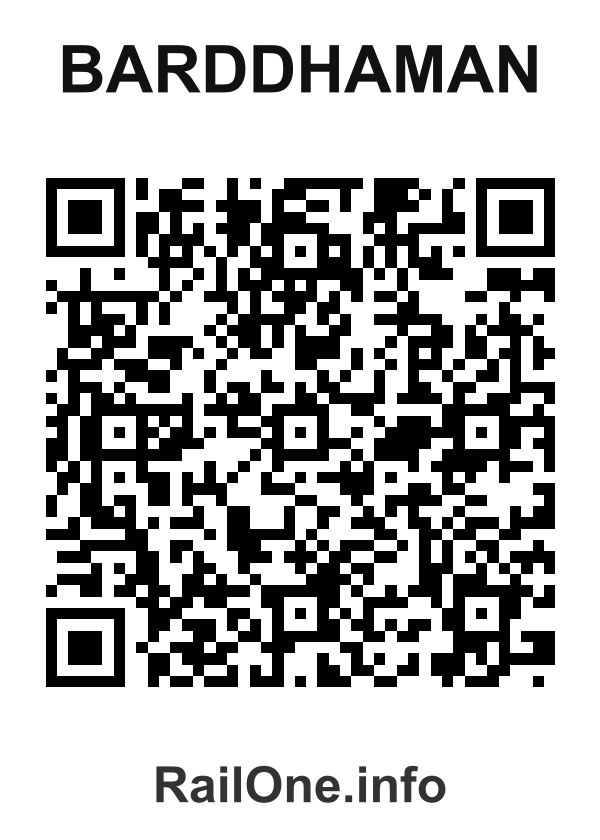 RailOne QR Code for Barddhaman station