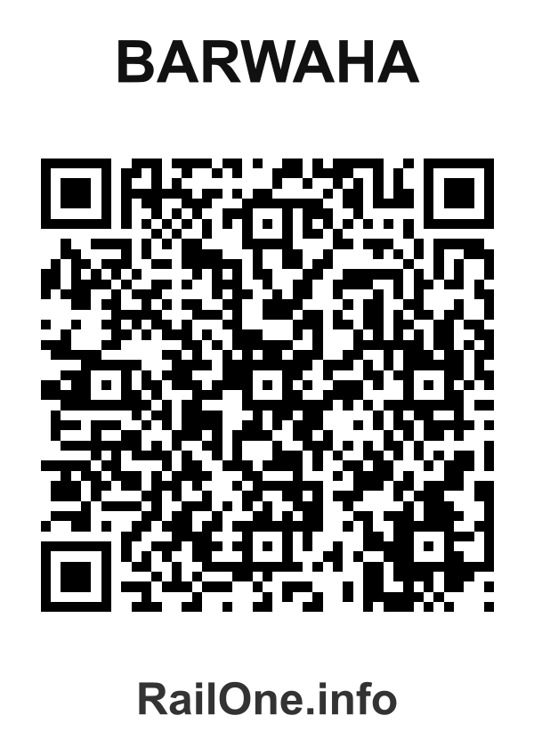 RailOne QR Code for Barwaha station