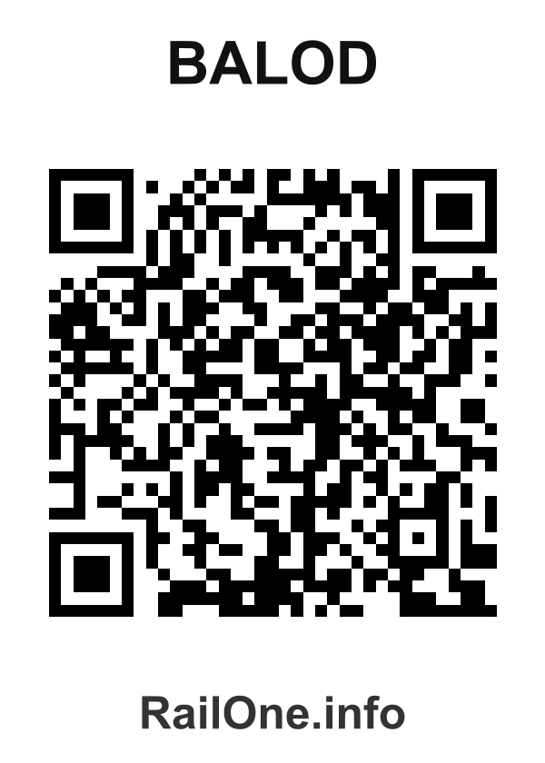 RailOne QR Code for Balod station