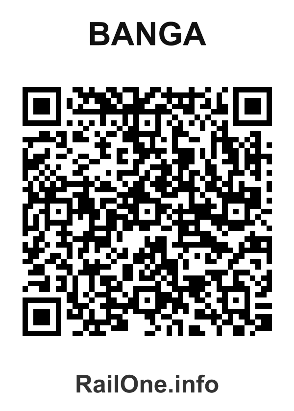 RailOne QR Code for Banga station