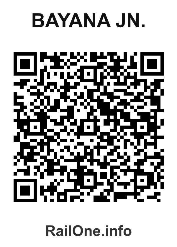 RailOne QR Code for Bayana Jn. station