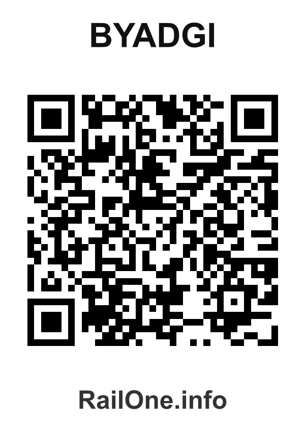 RailOne QR Code for Byadgi station