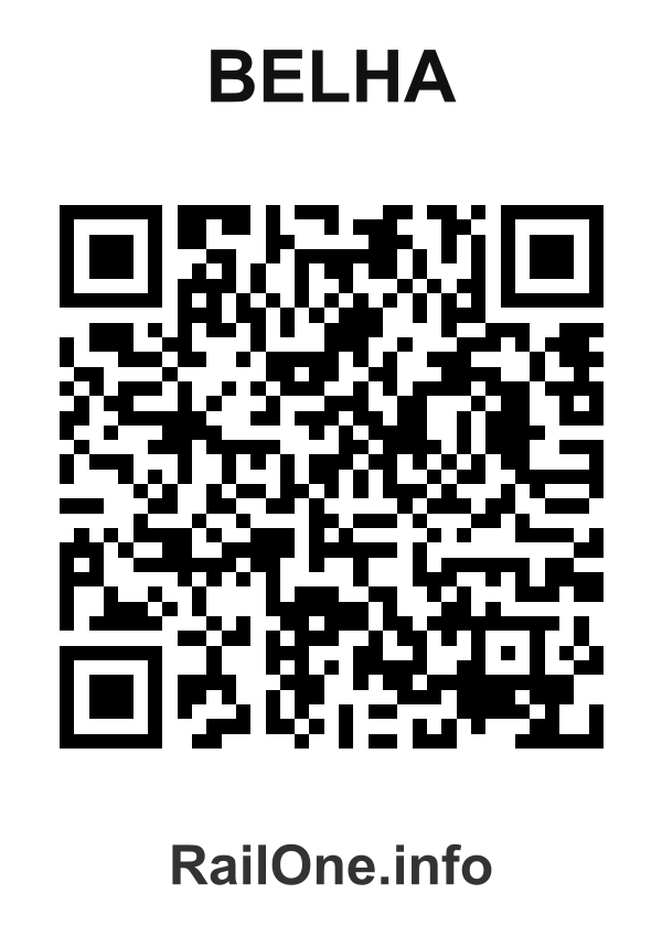 RailOne QR Code for Belha station