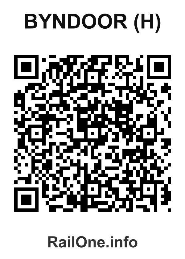 RailOne QR Code for Byndoor (h) station