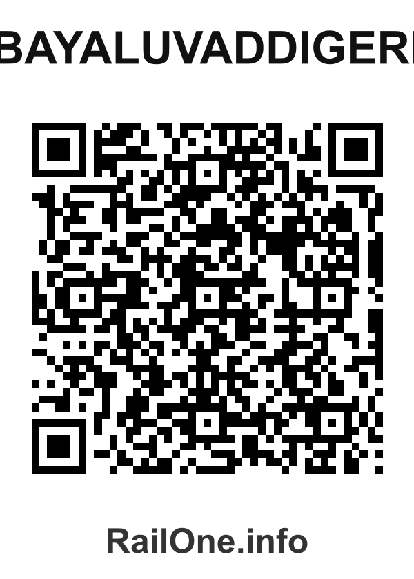 RailOne QR Code for Bayaluvaddigeri station