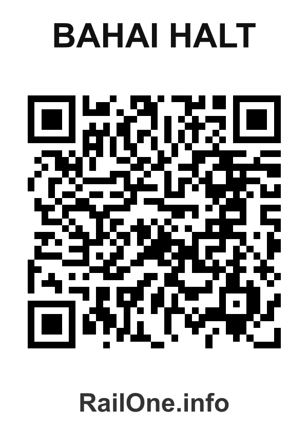 RailOne QR Code for Bahai Halt station