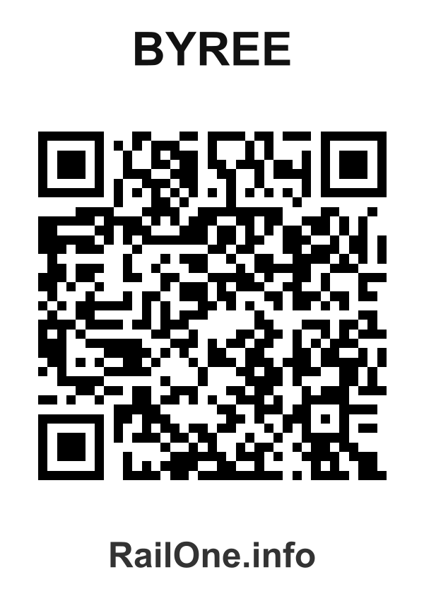 RailOne QR Code for Byree station