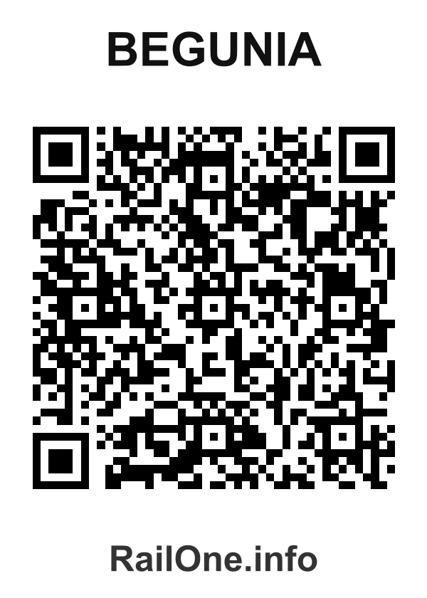 RailOne QR Code for Begunia station