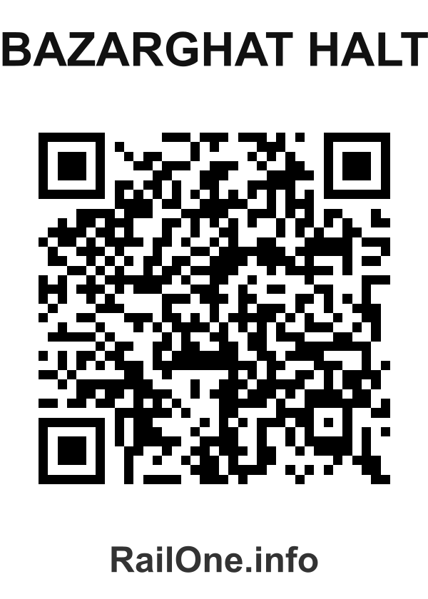 RailOne QR Code for Bazarghat Halt station