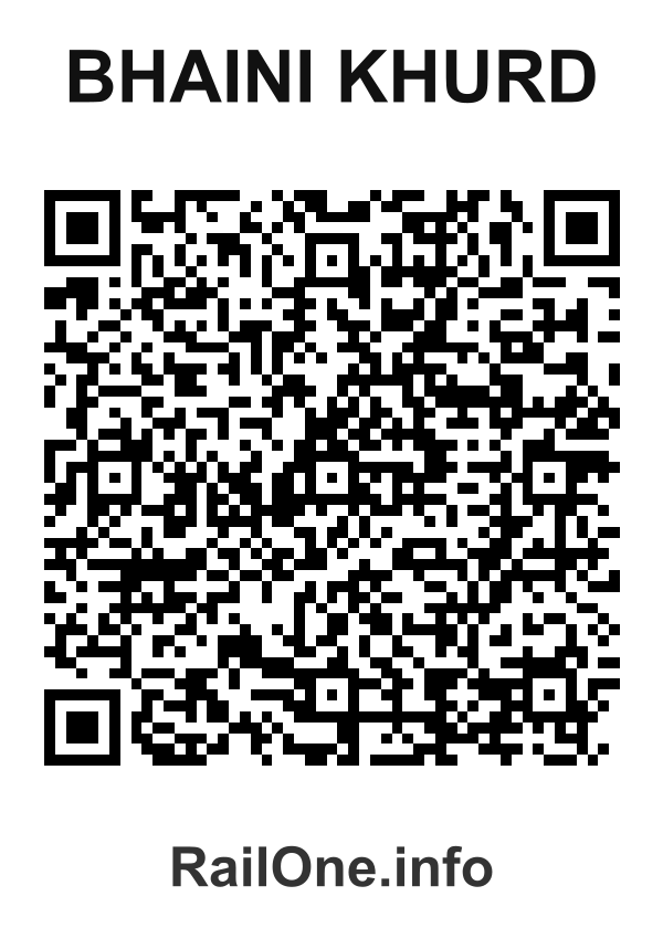 RailOne QR Code for Bhaini Khurd station