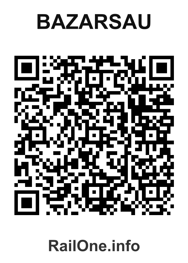 RailOne QR Code for Bazarsau station