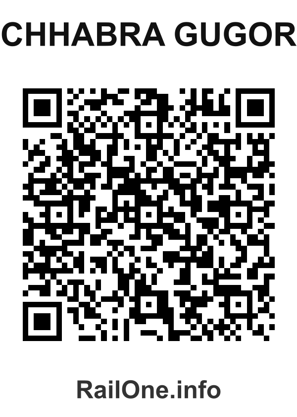 RailOne QR Code for Chhabra Gugor station