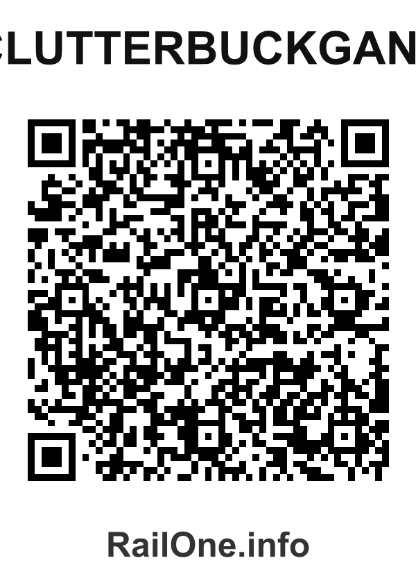 RailOne QR Code for Clutterbuckganj station