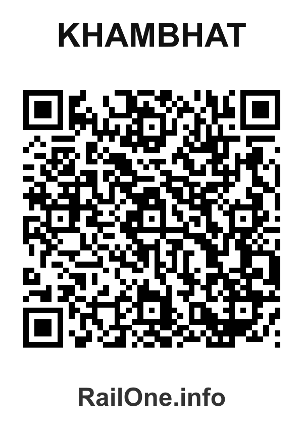RailOne QR Code for Khambhat station