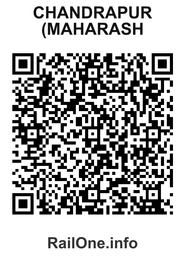RailOne QR Code for Chandrapur (maharash station