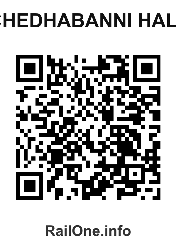 RailOne QR Code for Chedhabanni Halt station