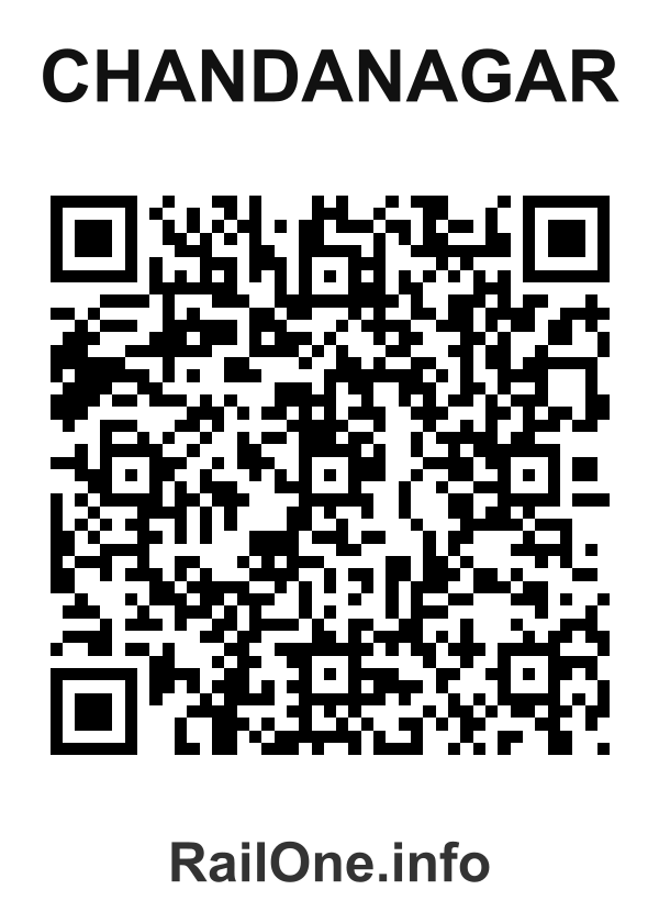 RailOne QR Code for Chandanagar station