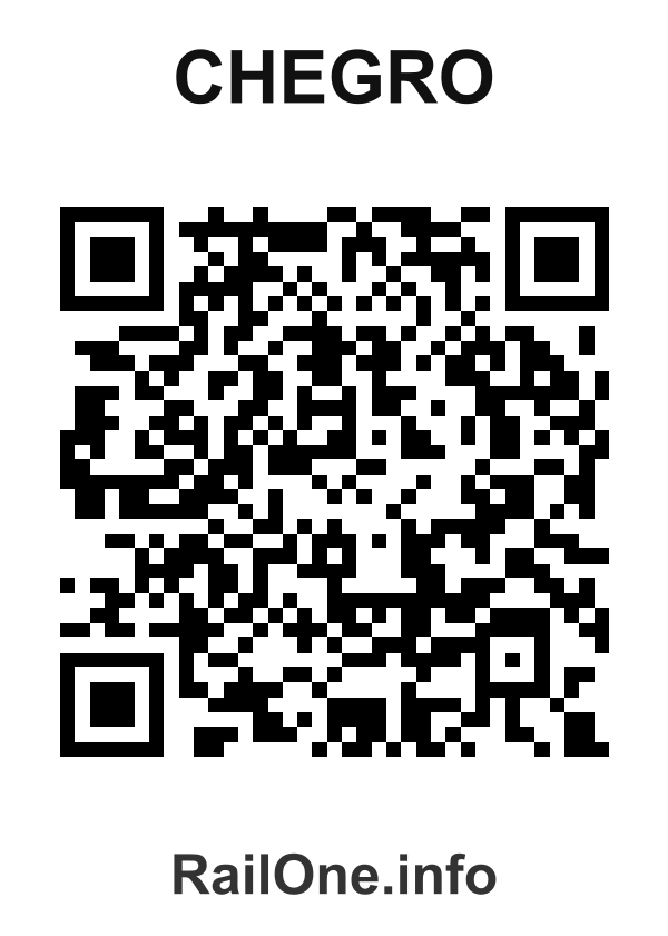 RailOne QR Code for Chegro station