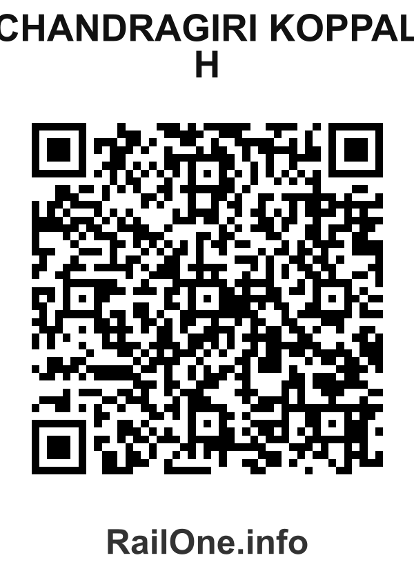 RailOne QR Code for Chandragiri Koppal H station